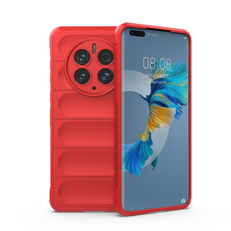 For Huawei Mate 50 Pro Magic Shield TPU + Flannel Phone Case(Red) - Huawei Cases by buy2fix | Online Shopping UK | buy2fix
