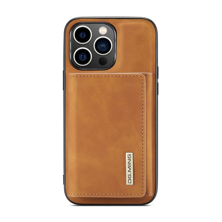 For iPhone 14 Pro Max DG.MING M1 Series 3-Fold Multi Card Wallet Leather Case(Brown) - iPhone 14 Pro Max Cases by DG.MING | Online Shopping UK | buy2fix