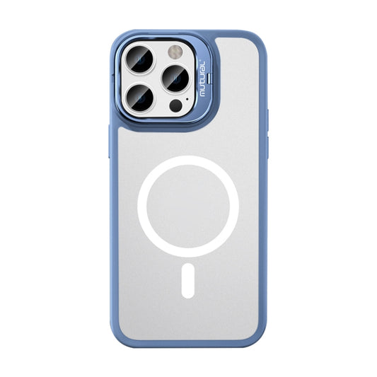 For iPhone 14 Pro Mutural Color Holder Magsafe Phone Case(Sierra Blue) - iPhone 14 Pro Cases by Mutural | Online Shopping UK | buy2fix