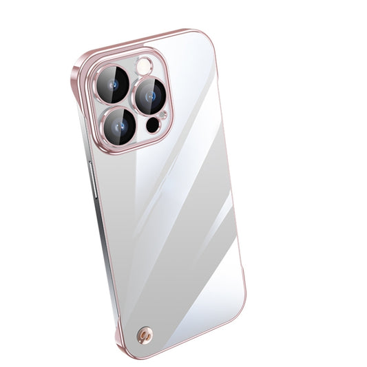 For iPhone 13 Pro Max Electroplating Frameless Clear PC Phone Case(Pink) - iPhone 13 Pro Max Cases by buy2fix | Online Shopping UK | buy2fix