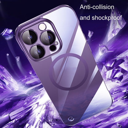 For iPhone 12 Pro Electroplating Frameless Magsafe Magnetic PC Phone Case(Deep Purple) - iPhone 12 / 12 Pro Cases by buy2fix | Online Shopping UK | buy2fix