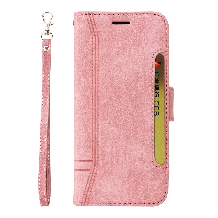 For Samsung Galaxy S23 Ultra 5G BETOPNICE Dual-side Buckle Leather Phone Case(Pink) - Galaxy S23 Ultra 5G Cases by BETOPNICE | Online Shopping UK | buy2fix