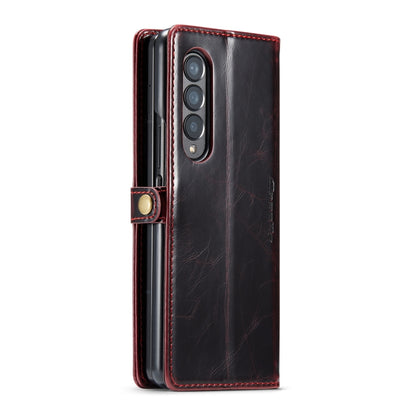 For Samsung Galaxy Z Fold4 CaseMe 003 Crazy Horse Texture Leather Phone Case(Wine Red) - Galaxy Z Fold4 5G Cases by CaseMe | Online Shopping UK | buy2fix