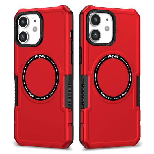 For iPhone 12 MagSafe Shockproof Armor Phone Case(Red) - iPhone 12 / 12 Pro Cases by buy2fix | Online Shopping UK | buy2fix