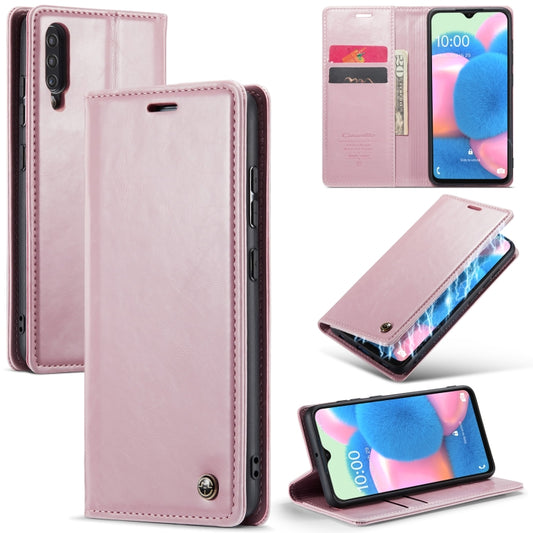 For Samsung Galaxy A30s／A50s／A50 CaseMe 003 Crazy Horse Texture Leather Phone Case(Rose Gold) - Galaxy Phone Cases by CaseMe | Online Shopping UK | buy2fix