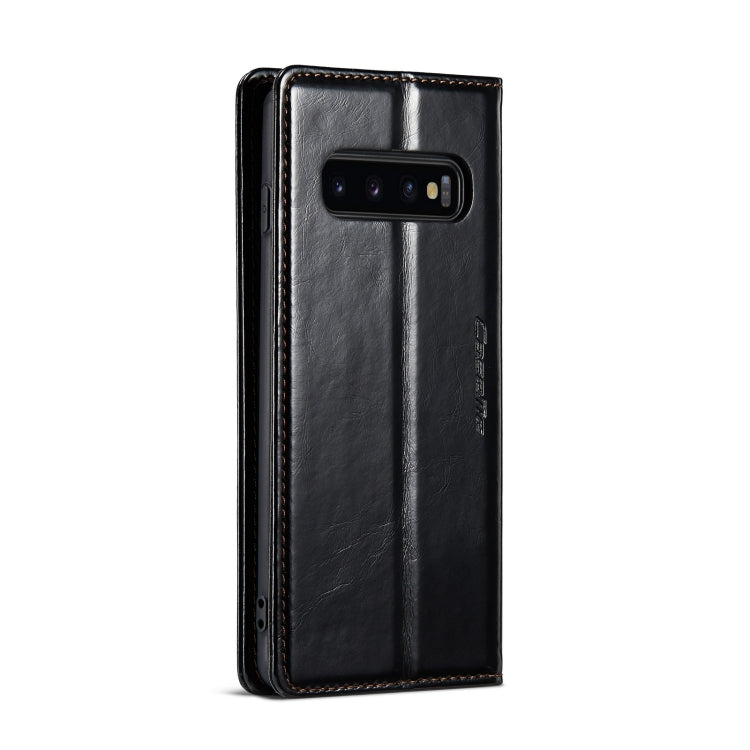 For Samsung Galaxy S10+ CaseMe 003 Crazy Horse Texture Leather Phone Case(Black) - Galaxy Phone Cases by CaseMe | Online Shopping UK | buy2fix