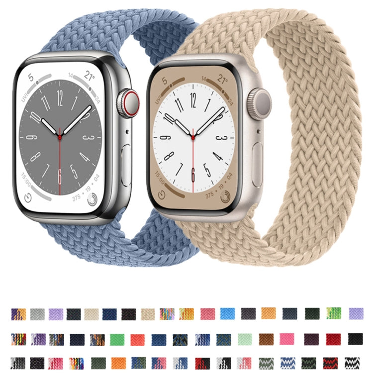 Nylon Single-turn Braided Watch Band For Apple Watch Ultra 49mm&Watch Ultra 2 49mm / Series 9&8&7 45mm / SE 3&SE 2&6&SE&5&4 44mm / 3&2&1 42mm, Length:155mm(Z Blue Green) - Watch Bands by HAWEEL | Online Shopping UK | buy2fix