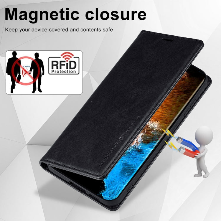 For Samsung Galaxy S23 5G LC.IMEEKE RFID Anti-theft Leather Phone Case(Black) - Galaxy S23 5G Cases by LC.IMEEKE | Online Shopping UK | buy2fix