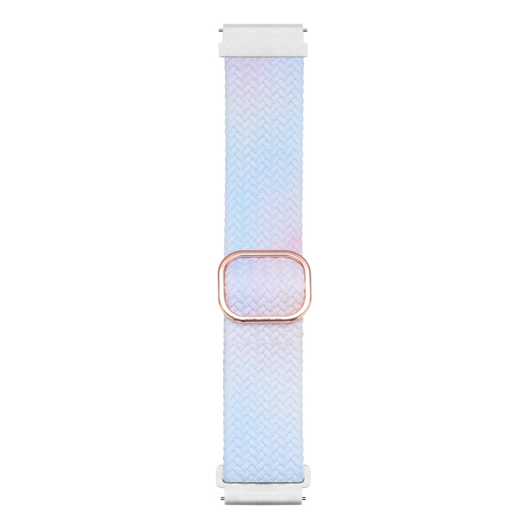 20mm Universal Weave Gradient Color Watch Band(Blue Pink) - 20mm Bands by buy2fix | Online Shopping UK | buy2fix