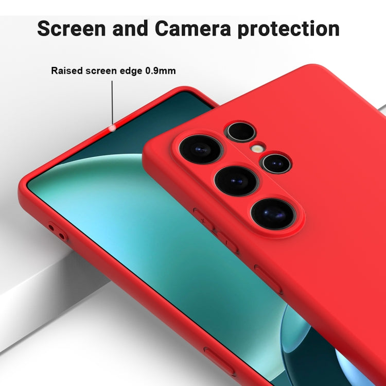 For Samsung Galaxy S25 Ultra Color Liquid Silicone Phone Case(Red) - Galaxy S25 Ultra 5G Cases by buy2fix | Online Shopping UK | buy2fix