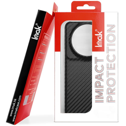 For Xiaomi 13 5G 7.98mm Glass Version IMAK Ruiyi Series Carbon Fiber PU + PC Phone Case(Black) - 13 Cases by imak | Online Shopping UK | buy2fix