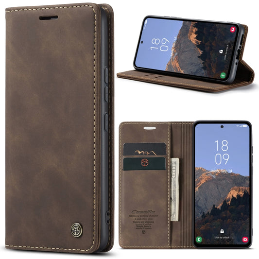 For Samsung Galaxy A54 CaseMe 013 Multifunctional Horizontal Flip Leather Phone Case(Coffee) - Galaxy Phone Cases by CaseMe | Online Shopping UK | buy2fix