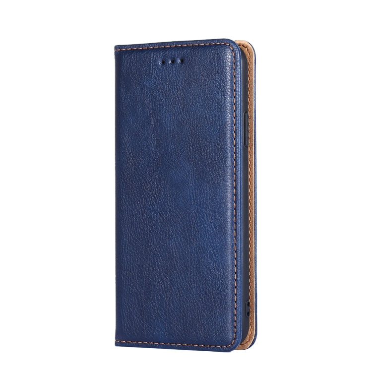 For OnePlus 11 Gloss Oil Solid Color Magnetic Leather Phone Case(Blue) - OnePlus Cases by buy2fix | Online Shopping UK | buy2fix