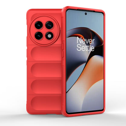 For OnePlus ACE 5G Magic Shield TPU + Flannel Phone Case(Red) - OnePlus Cases by buy2fix | Online Shopping UK | buy2fix