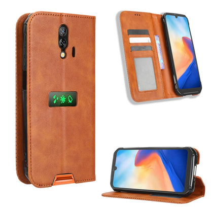 For Blackview BV7200 Magnetic Buckle Retro Texture Leather Phone Case(Brown) - More Brand by buy2fix | Online Shopping UK | buy2fix