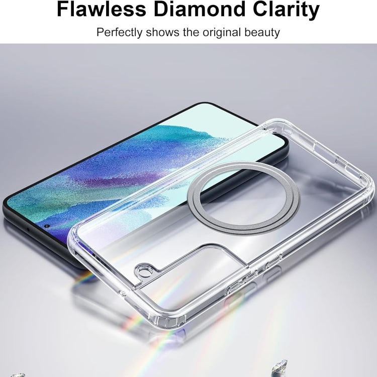 For Samsung Galaxy S21 FE 5G Transparent Frosted MagSafe Phone Case - Galaxy Phone Cases by buy2fix | Online Shopping UK | buy2fix