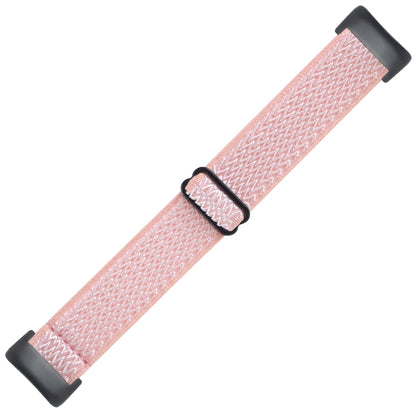 For Fitbit Charge 5 Buckle Wave Braided Nylon Watch Band(Pink) - Watch Bands by buy2fix | Online Shopping UK | buy2fix