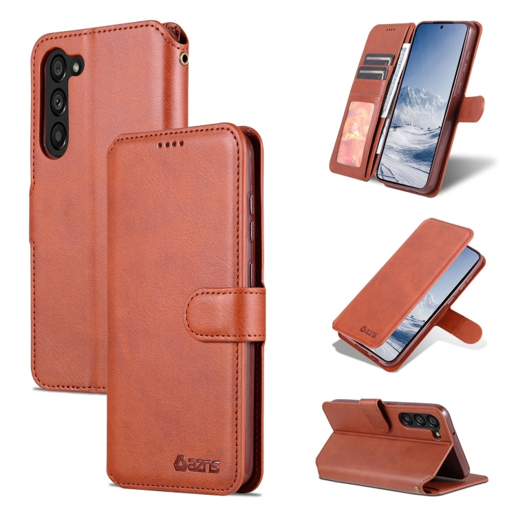 For Samsung Galaxy S23 5G AZNS Calf Texture Horizontal Flip Leather Phone Case(Brown) - Galaxy S23 5G Cases by AZNS | Online Shopping UK | buy2fix