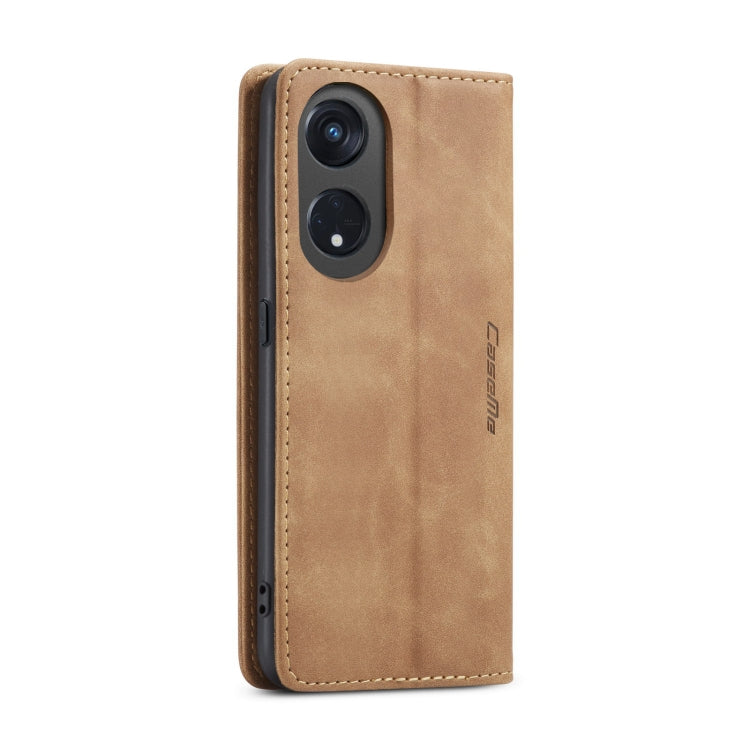 For OPPO Reno8 T 5G CaseMe 013 Multifunctional Horizontal Flip Leather Phone Case(Brown) - OPPO Cases by CaseMe | Online Shopping UK | buy2fix