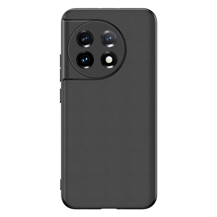 For OnePlus 11 Ultra-thin Lambskin Leather Phone Case(Black) - OnePlus Cases by buy2fix | Online Shopping UK | buy2fix