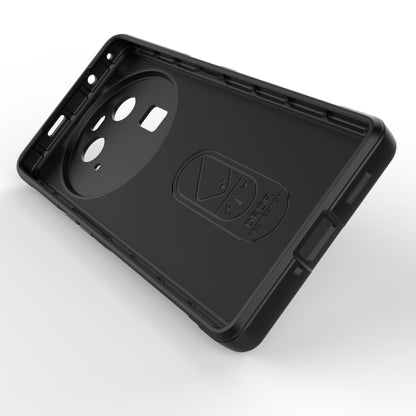 For OPPO Find X6 5G Magic Shield TPU + Flannel Phone Case(Dark Grey) - OPPO Cases by buy2fix | Online Shopping UK | buy2fix