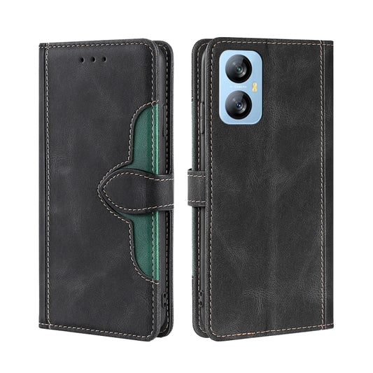 For Blackview A52 Skin Feel Magnetic Buckle Leather Phone Case(Black) - More Brand by buy2fix | Online Shopping UK | buy2fix