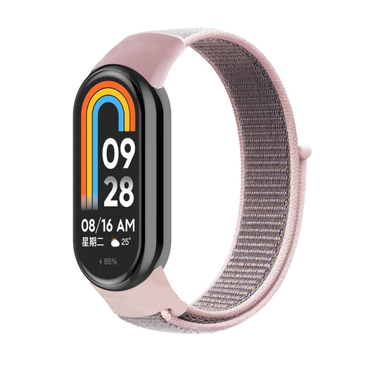 For Xiaomi Mi Band 8 Loop Nylon Watch Band(Pink) - Watch Bands by buy2fix | Online Shopping UK | buy2fix