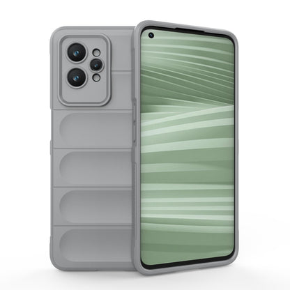 For Realme GT2 Pro Magic Shield TPU + Flannel Phone Case(Grey) - Realme Cases by buy2fix | Online Shopping UK | buy2fix