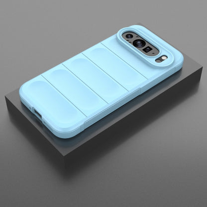 For Google Pixel 9 Pro XL 5G Magic Shield TPU + Flannel Phone Case(Light Blue) - Google Cases by buy2fix | Online Shopping UK | buy2fix
