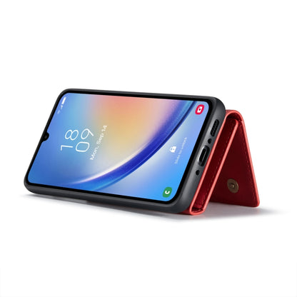 For Samsung Galaxy A34 5G DG.MING M1 Series 3-Fold Multi Card Wallet + Magnetic Phone Case(Red) - Galaxy Phone Cases by DG.MING | Online Shopping UK | buy2fix