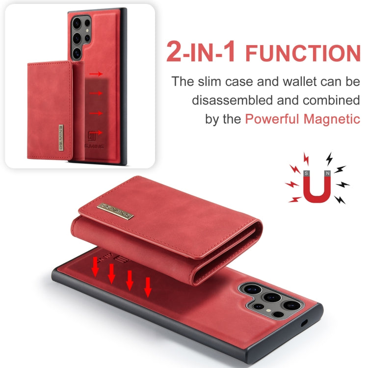 For Samsung Galaxy S24 Ultra 5G DG.MING M1 Series 3-Fold Multi Card Wallet + Magnetic Phone Case(Red) - Galaxy S24 Ultra 5G Cases by DG.MING | Online Shopping UK | buy2fix