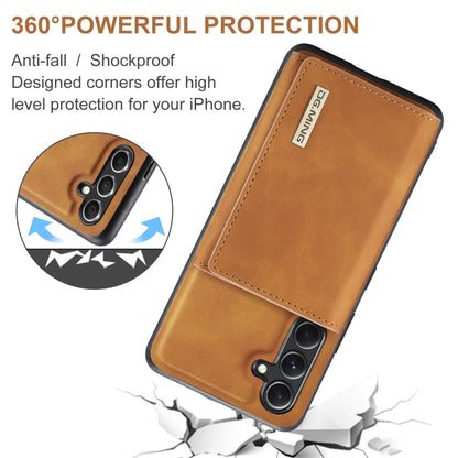 For Samsung Galaxy A35 5G DG.MING M1 Series 3-Fold Multi Card Wallet + Magnetic Phone Case(Brown) - Galaxy Phone Cases by DG.MING | Online Shopping UK | buy2fix