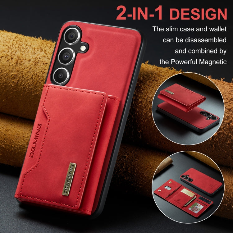 For Samsung Galaxy S24 5G DG.MING M2 Series 3-Fold Multi Card Bag + Magnetic Phone Case(Red) - Galaxy S24 5G Cases by DG.MING | Online Shopping UK | buy2fix