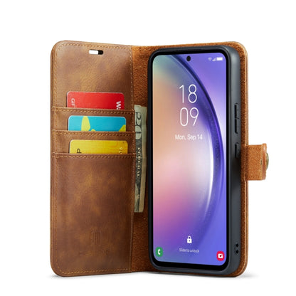 For Samsung Galaxy A54 5G DG.MING Crazy Horse Texture Detachable Magnetic Leather Case(Brown) - Galaxy Phone Cases by DG.MING | Online Shopping UK | buy2fix