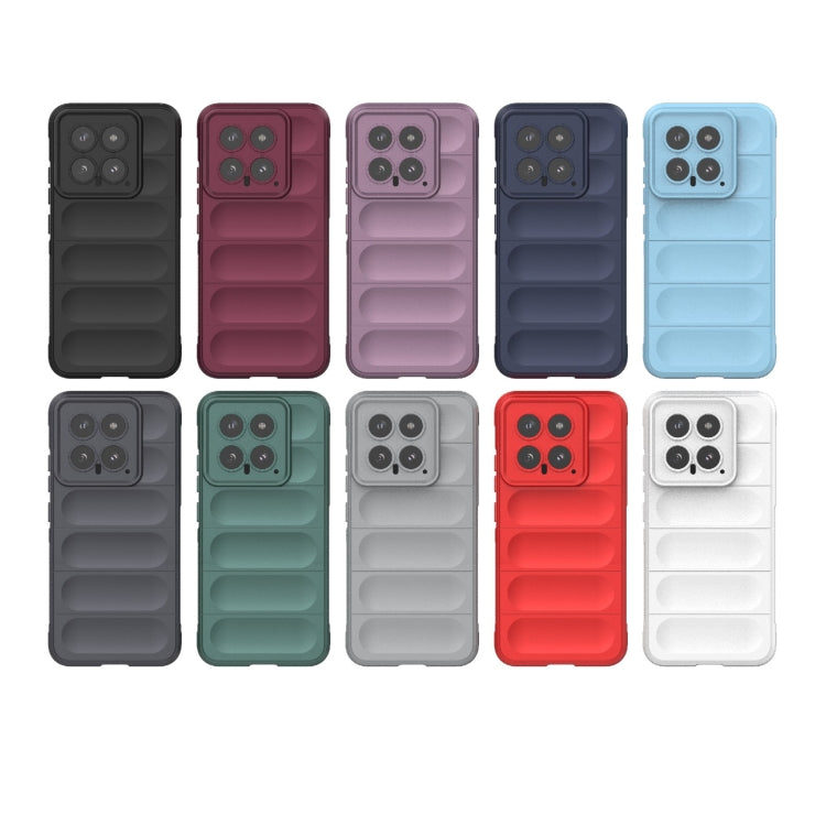 For Xiaomi 14 5G Magic Shield TPU + Flannel Phone Case(Dark Green) - 14 Cases by buy2fix | Online Shopping UK | buy2fix