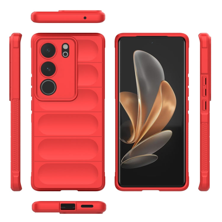 For vivo S17 Pro Magic Shield TPU + Flannel Phone Case(Wine Red) - vivo Cases by buy2fix | Online Shopping UK | buy2fix