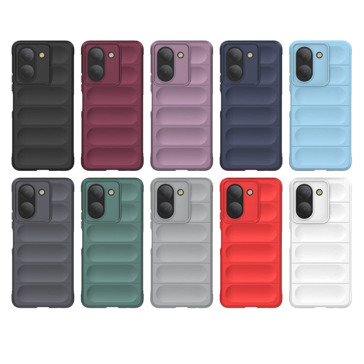 For vivo Y36 4G Magic Shield TPU + Flannel Phone Case(Dark Blue) - vivo Cases by buy2fix | Online Shopping UK | buy2fix