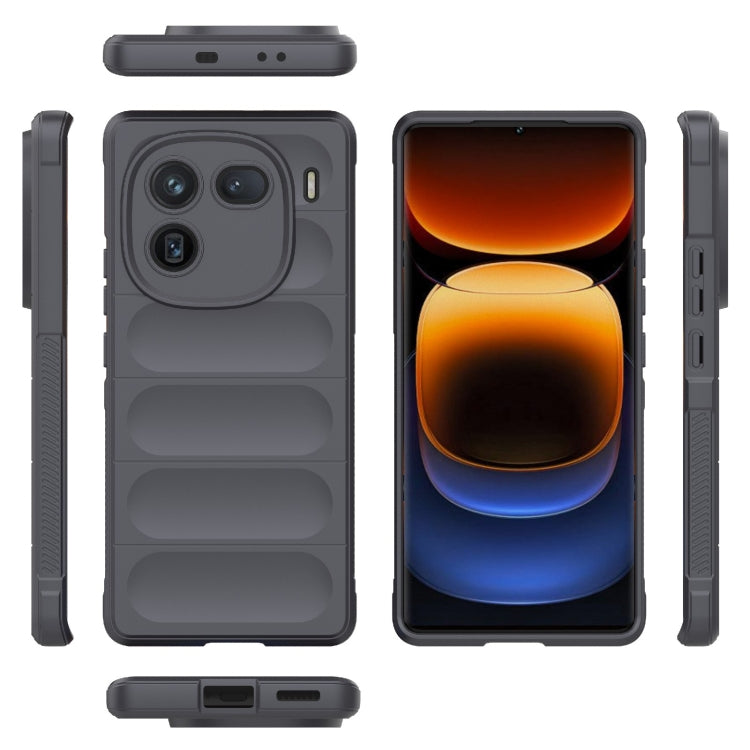 For vivo iQOO 12 Pro 5G Magic Shield TPU + Flannel Phone Case(Dark Grey) - iQOO 12 Pro Cases by buy2fix | Online Shopping UK | buy2fix
