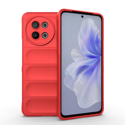 For vivo S18E 5G Magic Shield TPU + Flannel Phone Case(Red) - vivo Cases by buy2fix | Online Shopping UK | buy2fix