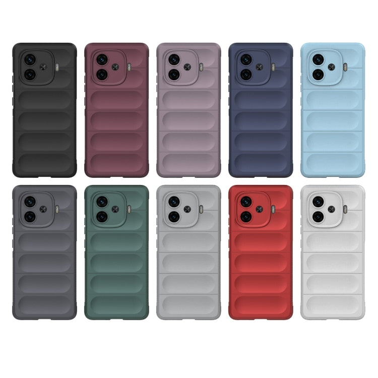 For vivo iQOO Z9 Turbo 5G Magic Shield TPU + Flannel Phone Case(Dark Blue) - vivo Cases by buy2fix | Online Shopping UK | buy2fix