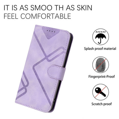 For Xiaomi 13 Pro Line Pattern Skin Feel Leather Phone Case(Light Purple) - 13 Pro Cases by buy2fix | Online Shopping UK | buy2fix