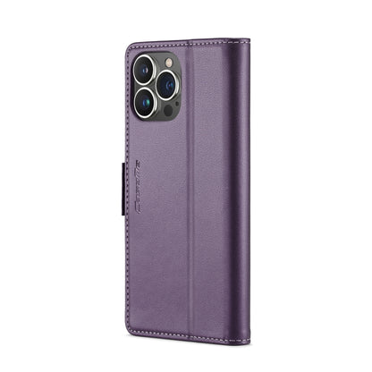 For iPhone 15 Pro CaseMe 023 Butterfly Buckle Litchi Texture RFID Anti-theft Leather Phone Case(Pearly Purple) - iPhone 15 Pro Cases by CaseMe | Online Shopping UK | buy2fix