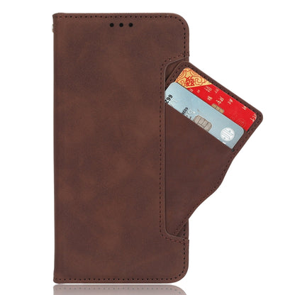 For Motorola Moto G Play 4G 2024 Skin Feel Calf Texture Card Slots Leather Phone Case(Brown) - Motorola Cases by buy2fix | Online Shopping UK | buy2fix