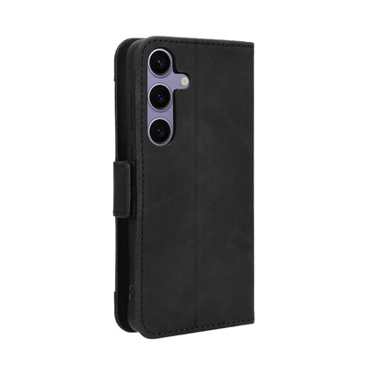 For Samsung Galaxy S24+ 5G Skin Feel Calf Texture Card Slots Leather Phone Case(Black) - Galaxy S24+ 5G Cases by buy2fix | Online Shopping UK | buy2fix