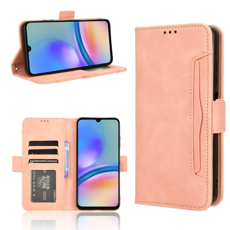 For Samsung Galaxy M14 / A05s Skin Feel Calf Texture Card Slots Leather Phone Case(Pink) - Galaxy Phone Cases by buy2fix | Online Shopping UK | buy2fix