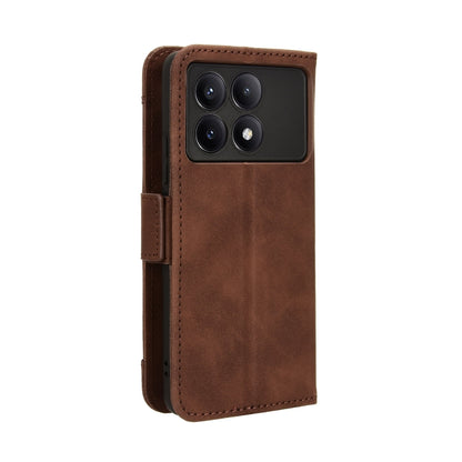 For Xiaomi Redmi K70 / K70 Pro 5G Skin Feel Calf Texture Card Slots Leather Phone Case(Brown) - K70 Pro Cases by buy2fix | Online Shopping UK | buy2fix