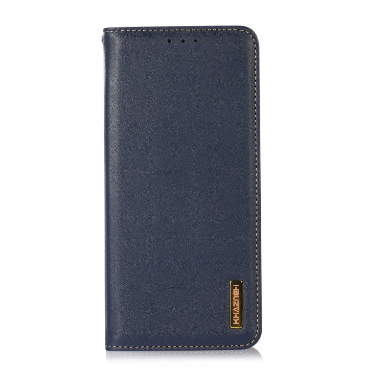 For Xiaomi Redmi K70E/Poco X6 Pro KHAZNEH Nappa Top Layer Cowhide Leather Phone Case(Blue) - K70E Cases by buy2fix | Online Shopping UK | buy2fix