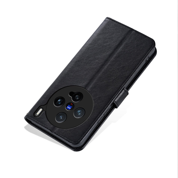 For vivo X200 Pro mini AZNS Sheepskin Texture Flip Leather Phone Case(Black) - X200 Pro mini Cases by AZNS | Online Shopping UK | buy2fix