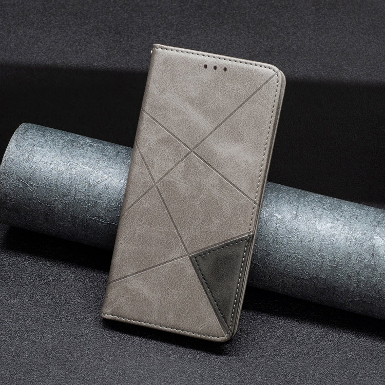 For Xiaomi Redmi K70 / K70 Pro Rhombus Texture Magnetic Leather Phone Case(Grey) - K70 Pro Cases by buy2fix | Online Shopping UK | buy2fix