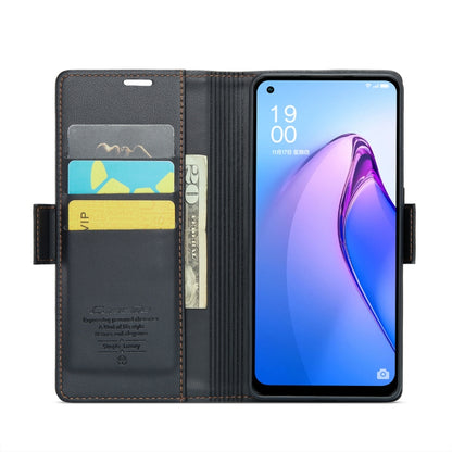 For OPPO F21 Pro 5G Globa/Reno8 Z Global CaseMe 023 Butterfly Buckle Litchi Texture RFID Anti-theft Leather Phone Case(Black) - OPPO Cases by CaseMe | Online Shopping UK | buy2fix